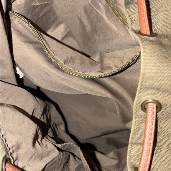 Canvas Backpack with Brown Accents - Picture 14 of 16